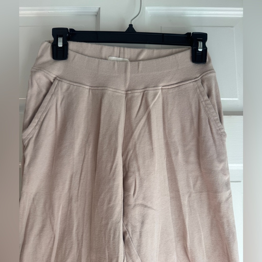 Pact Organic Cotton Jogger Sweatpants Beige Size Small - Picture 2 of 5